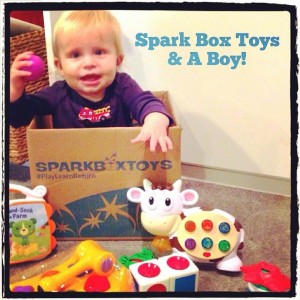 Hudson tests out Sparkbox Toys with Real Mom Media