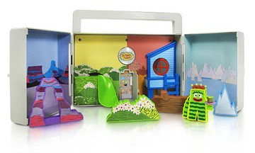 YO GABBA GABBA Boombox Playset Clubhouse with ALL (5) Figures and