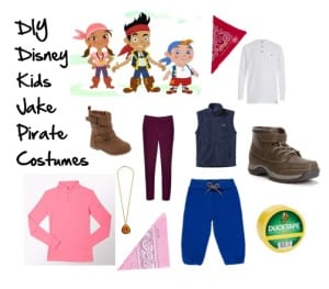 DIY Halloween Disney Kids Jake Pirate Costumes copy