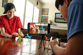 Stikbot(TM) from Zing is an innovative tech toy that uses a stop motion app to create, animate and share original videos. (PRNewsFoto/Zing)