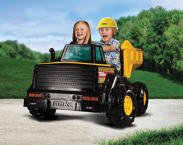 tonka mighty ride on dump truck