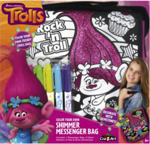Trolls Color Your Own Shimmer Messenger Bag (Cra-Z-Art)