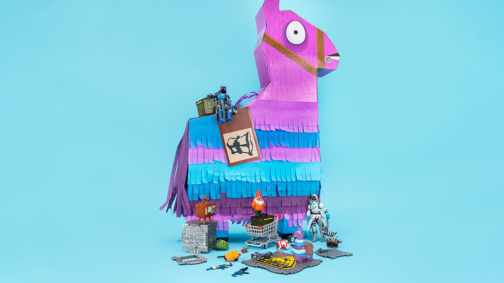 Play Fortnite Irl With The Jumbo Loot Llama Pinata The Toy Insider