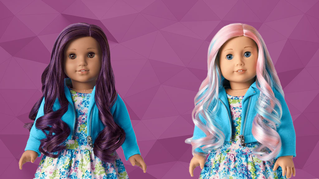 american girl doll with pink hair