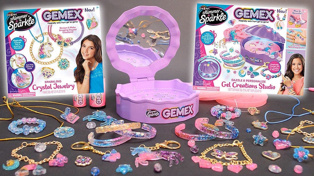  Cra-Z-Art Shimmer 'n Sparkle Gemex Sparkling Crystal Jewelry  Making Kit : Toys & Games