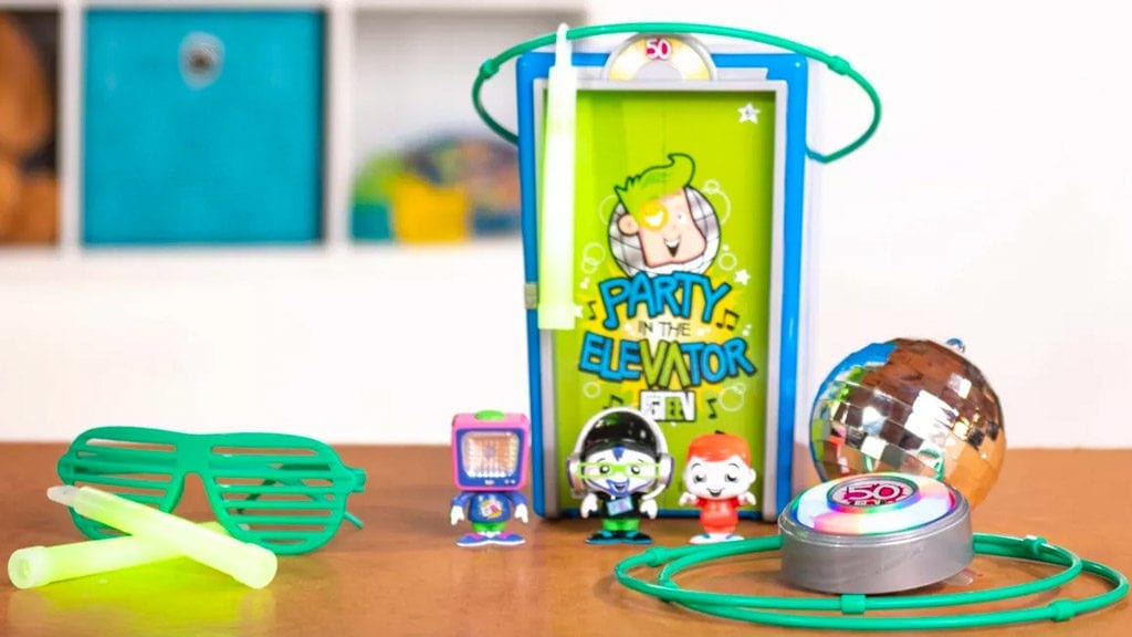 The FGTeeV Party in the Elevator playset from Bonkers Toys