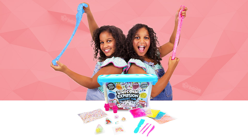 Decorate, Mix, and Squeeze Magical Slime in the Unicorn Explosion Sensory  Tub - The Toy Insider