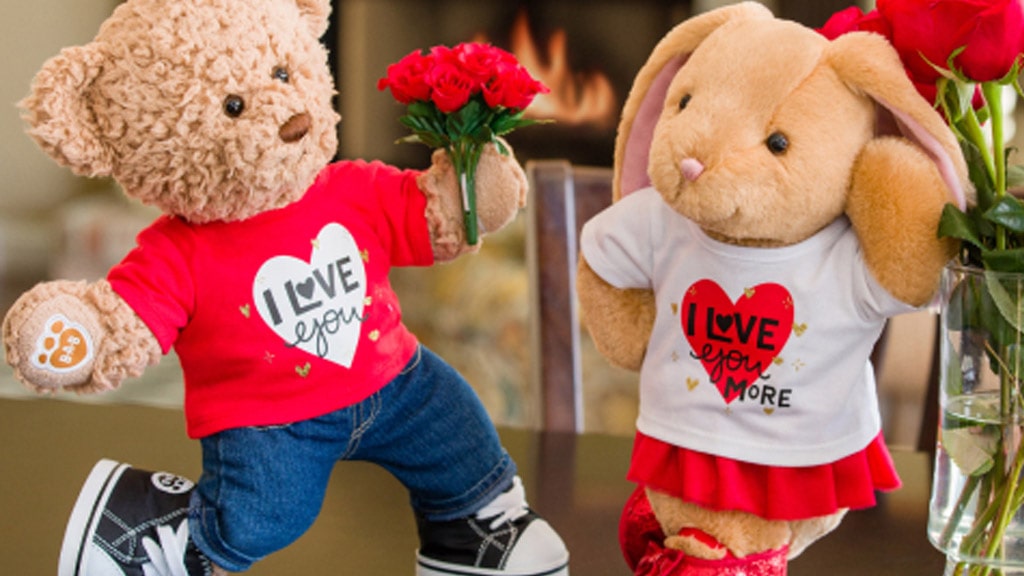 Pawlette the Bunny and Timeless Teddy celebrate Valentine's Day