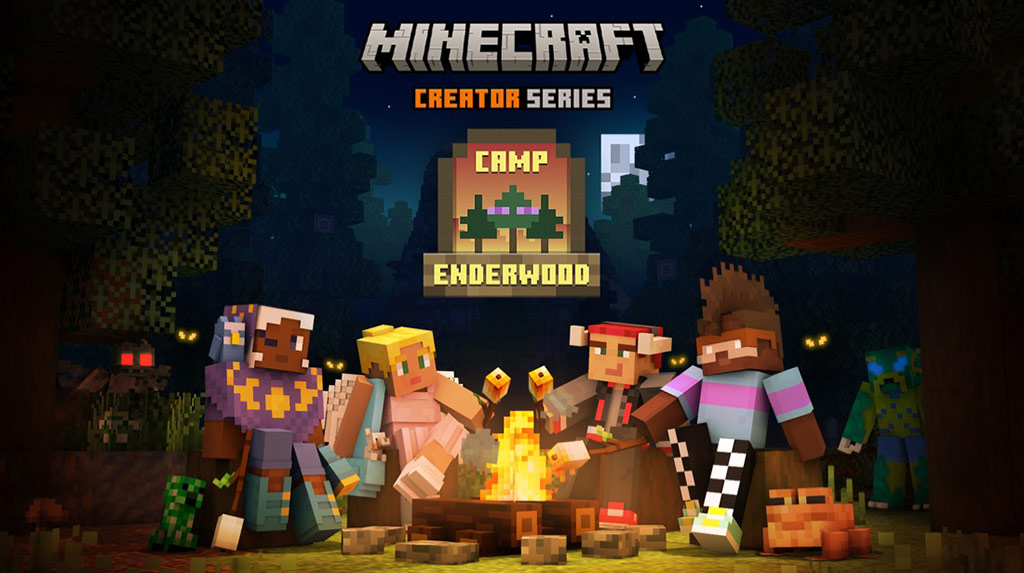 Mattel Minecraft Set Camp Enderwood: Steve E Yeti, 2 Personaggi Da 8,25 Cm Con 16 Accessori, Falò E Marshmallow, Giocattolo Per Bambini 6+ Anni