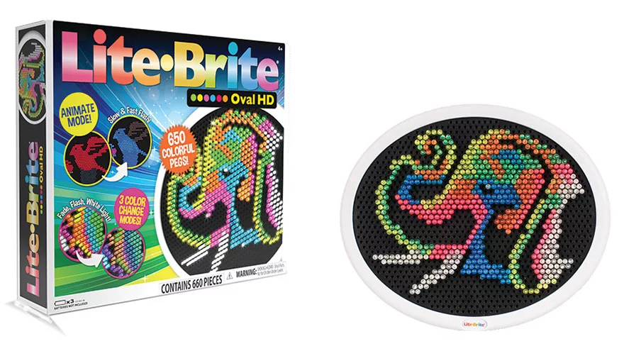 LITE-Brite Oval HD Light peg Game - Toys At Foys