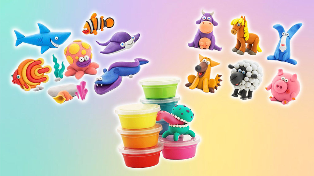 HEY CLAY - Colorful Kids Modeling Air-Dry Clay, 18 Cans with Fun  Interactive App (Bugs)