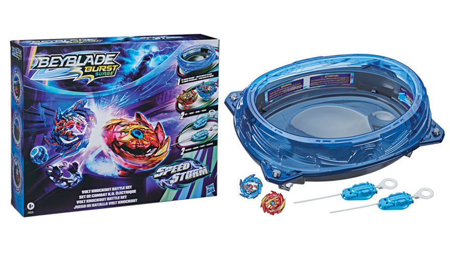  Beyblade Burst Surge Speedstorm Volt Knockout Battle Set –  Complete Battle Game Set with Beystadium, 2 Battling Top Toys and 2  Launchers