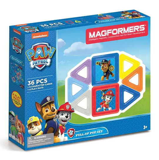 MAGFORMERS PAW PATROL 36-PIECE PULL-UP PUP SET - The Toy Insider
