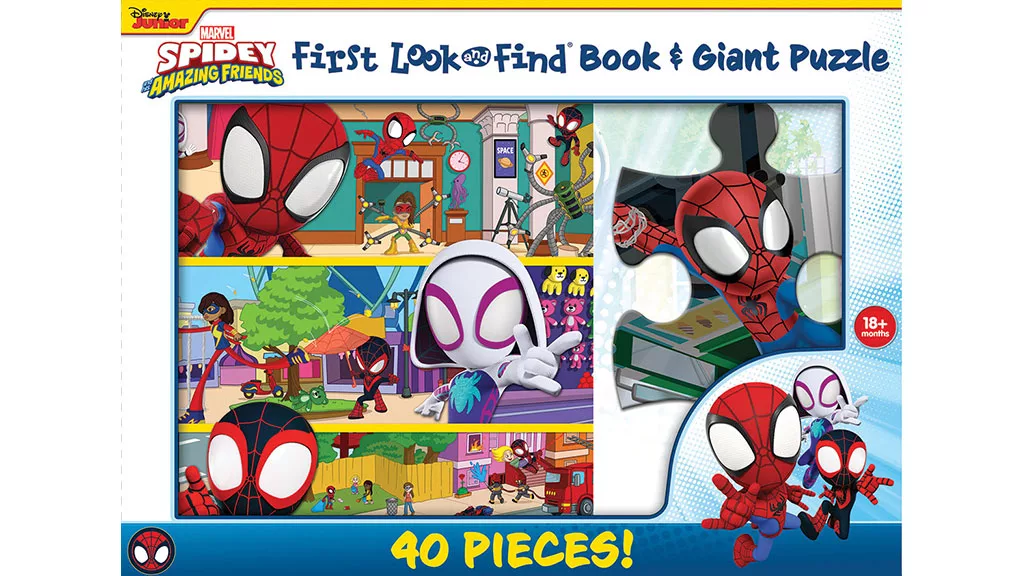 SPIDEY AND HIS AMAZING FRIENDS: FIRST LOOK AND FIND BOOK & GIANT PUZZLE -  The Toy Insider