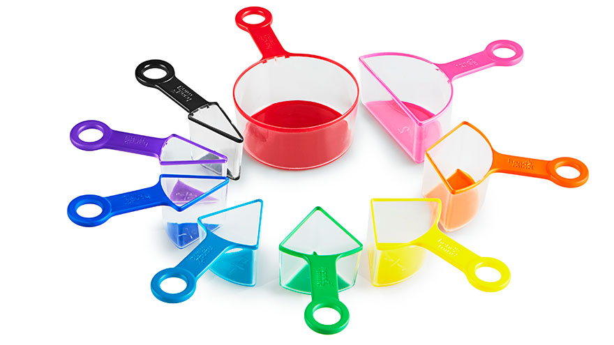 Rainbow Fraction Measuring Cups, Set of 9