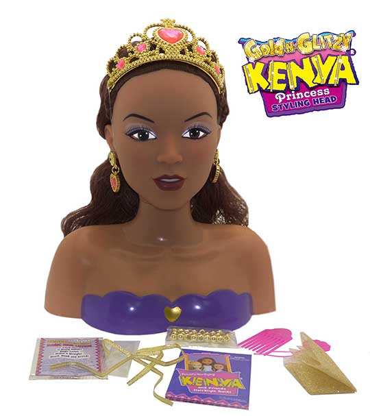 GOLDNGLITZY PRINCESS KENYA STYLING HEAD The Toy Insider