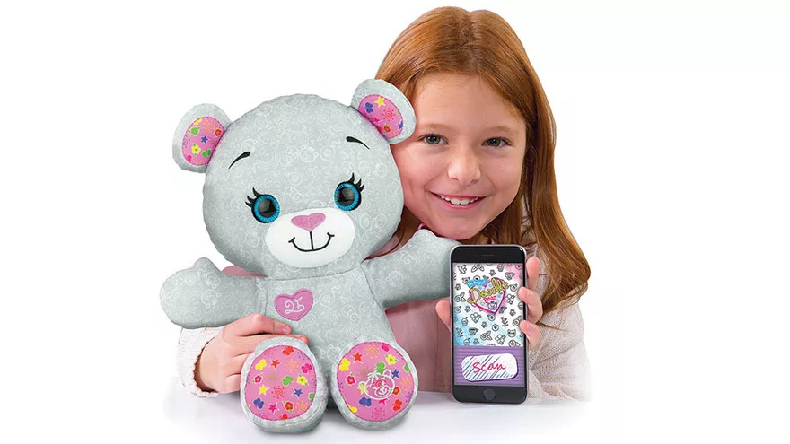 The Original Doodle Bear 6 Inch Plush Bear with 2 Mini Washable Markers -  Baby Bear 