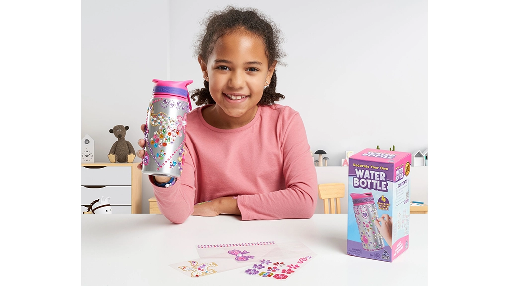 DECORATE YOUR OWN GEMSTONE WATER BOTTLE CRAFT KIT - The Toy Insider