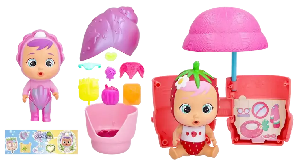 IMC Toys Cry Babies Magic Tears Shiny Shells – Conchiglia Interattiva Con Personaggio Sorpresa, Giocattolo Per Bambini 3+ Anni, Collezione Di Moda