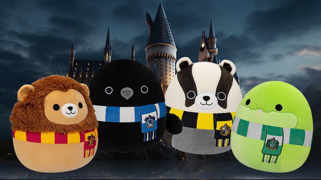 Squishmallows Harry Potter 8” Lot Of 4 Slytherin,Ravenclaw,Hufflepuff,Gryffindor