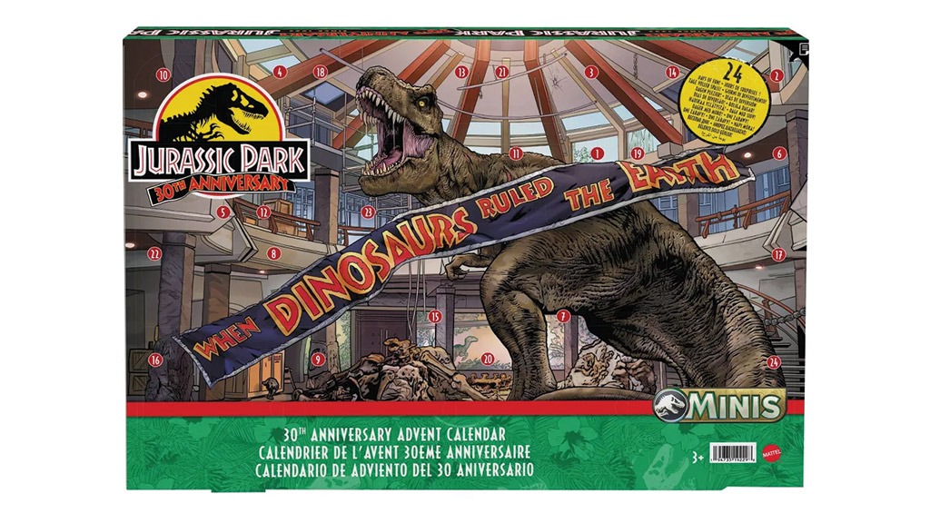 JURASSIC PARK 30TH ANNIVERSARY HOLIDAY ADVENT CALENDAR MINI FIGURE SET ...