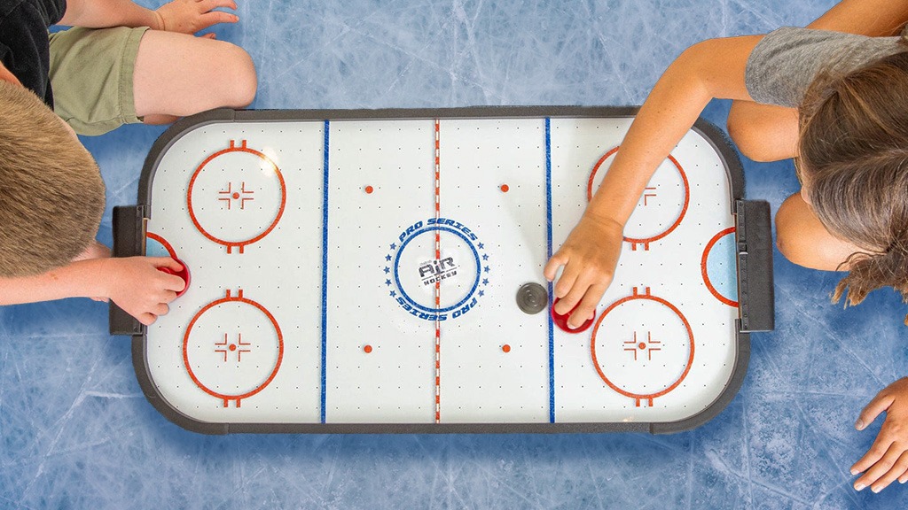 Table De Air Hockey Miniature 72,5 Cm – En Bois, Portable, Avec Ventilateur, Pour Enfants Et Adultes