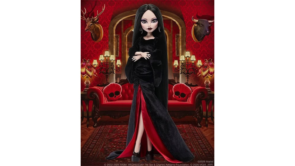 This Monster High Morticia Addams Doll Is Gloomy and Glamorous
