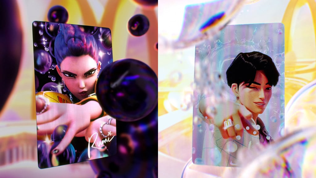 Collectible photocards from McDonald's KPop Demon Hunters meals