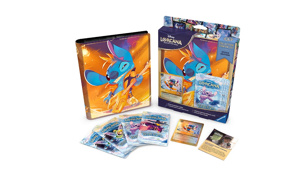 DISNEY LORCANA COLLECTION STARTER SET WINTERSPELL: STITCH EDITION | The Toy Insider DISNEY LORCANA COLLECTION STARTER SET WINTERSPELL: STITCH EDITION | The Toy Insider