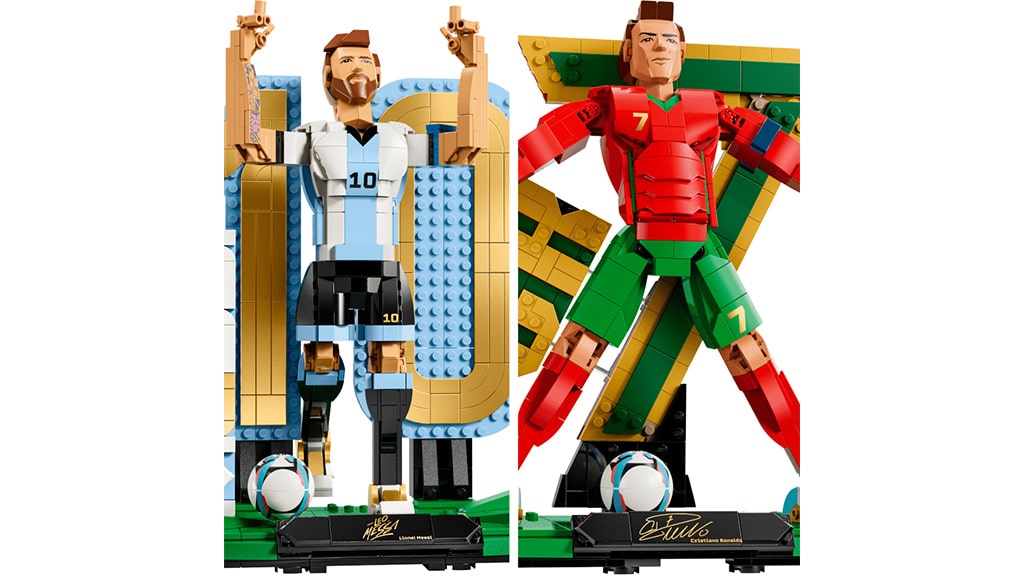 Kids ages 14 and up can pose larger versions of Messi and Ronaldo in multiple ways.