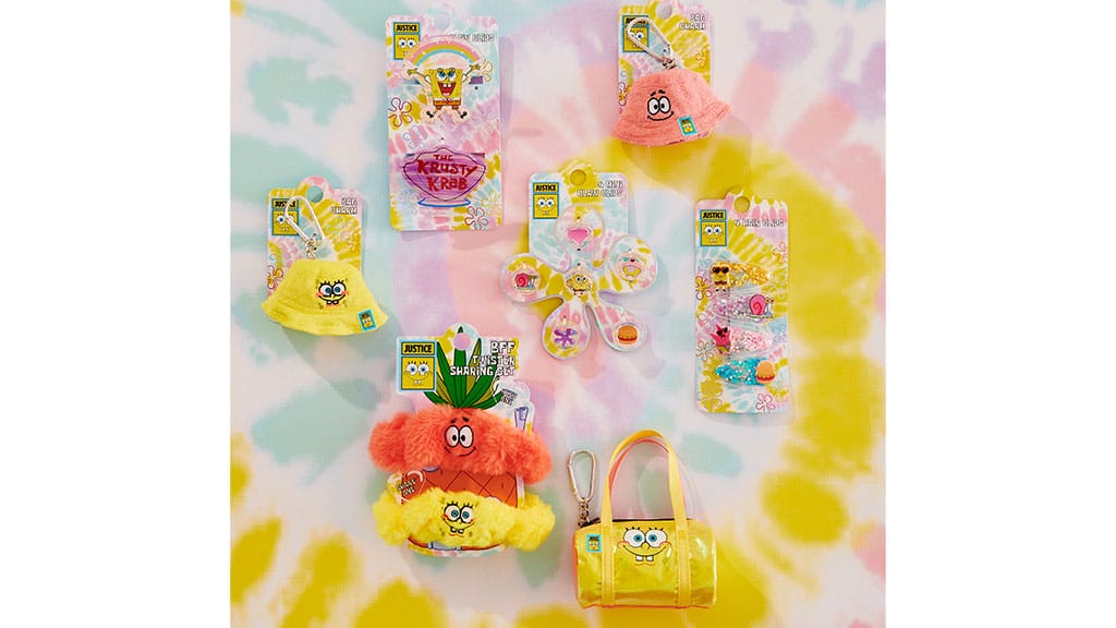 SpongeBob-themed accessories from Justice