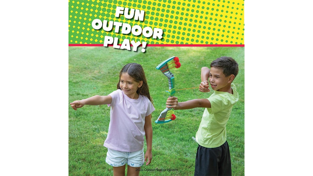 The Koosh Bow Launcher can be used inside or outside. | Source: PlayMonster