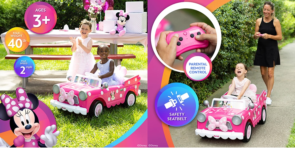 Features of the Minnie Mouse Roadster | Source: Dynacraft